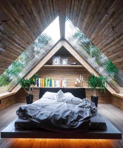 Diy Tiny House Plans, Design Casa Piccola, Diy Tiny House, Attic Bedroom, A Frame House, Small Room Bedroom, Tiny House Plans, House Goals, Tiny House Design