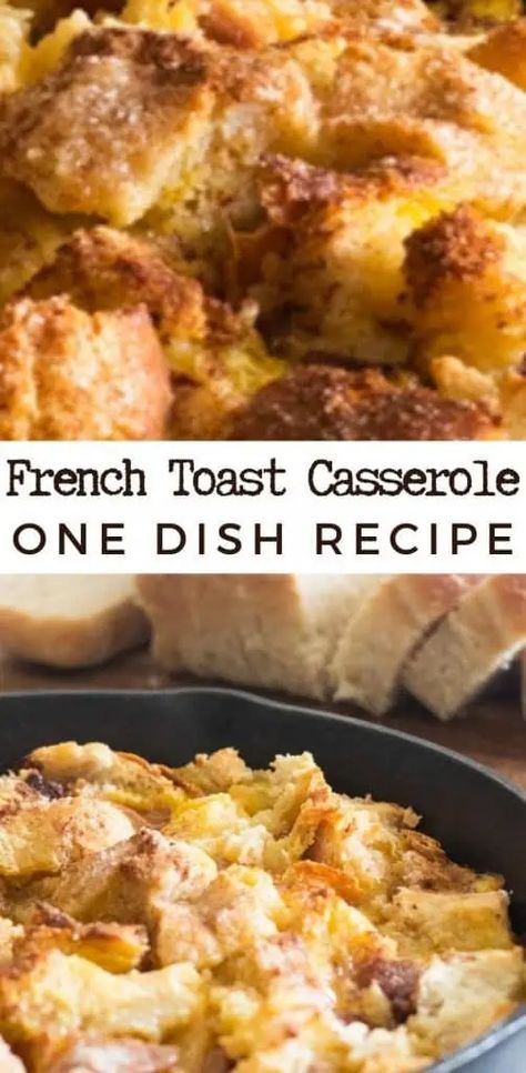 Sourdough French Toast Casserole, Simple French Toast, Breakfast Potluck, Breakfast Casserole With Bread, Sourdough French Toast, Baked French Toast Casserole, Delicious French Toast, Honey Cinnamon, Toast Casserole