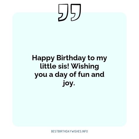 Birthdays are the perfect time to show your younger sister just how much you love them. And what better way to make them laugh than with some hilariou... | # #BirthdayWishes Check more at https://www.ehindijokes.com/funny-birthday-wishes-younger-sister/ Happy Birthday Small Sister, Birthday Wishes For Small Sister, Birthday Wishes For Younger Sister, Hilarious Birthday Wishes, Happy Birthday Little Sister, Happy Birthday Captions, Special Birthday Wishes, Birthday Wishes For Sister, Birthday Wishes Funny