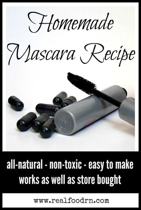 Homemade Mascara Recipe. An easy recipe that uses non-toxic and inexpensive ingredients! Plus, it works like the mascara you find at the store! realfoodrn.com #mascara #nontoxic Mascara Recipe, Homemade Mascara, Diy Natural Makeup, Diy Makeup Recipe, Diy Mascara, Makeup Recipes, Homemade Makeup, Natural Mascara, Homemade Cosmetics