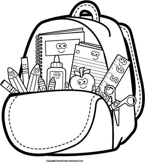 Free Education Clipart Black And White, Download Free Clip Art, Free Clip Art on Clipart Library Back To School Worksheets, Back To School Clipart, School Supplies Highschool, Preschool Coloring Pages, College School Supplies, School Coloring Pages, School Supplies List, School Clipart, Diy School Supplies