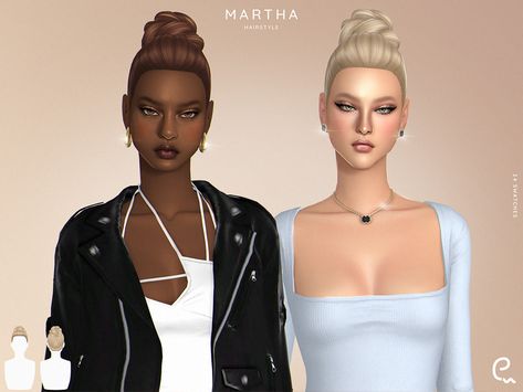 The Sims Resource - Martha Hairstyle Download Hair, Sims Four, All Hairstyles, Pin Up Hair, Sims Hair, Best Sims, Sims 1, Sims 4 Clothing, The Sims4