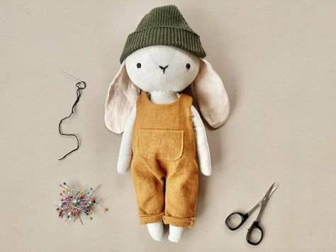 Boys Sewing Patterns, Boy Sewing, Printable Sewing Patterns, Rag Doll Pattern, Doll Sewing Patterns, Bunny Doll, Stitch Marker, Dress Up Dolls, Sewing Toys