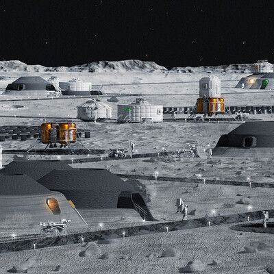 ArtStation - swarmir Space Colony Concept, Two Astronauts, Moon Rover, Space Colony, Moon Sand, Story Images, Workout Space, Inner Core, Free Space