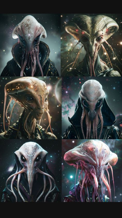 #squidaliens #squidpeople #alien #aliens #extraterrestrial #extraterrestrials #humanoid #squidpeople Alien Humanoid, Arte Alien, Alien Concept, Alien Design, Animated Animals, Space Aliens, Star System, Alien Concept Art, Monster Concept Art