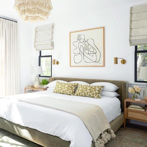 Rosa Beltran Design on Instagram: “I’m so excited to let you all know that at last this lovely bed is shoppable online from my furniture line @cladhome! You asked and we…” Winged Bed, Clad Home, Bungalow Renovation, Cama King, Bed Styling, Cheap Home Decor, Home Decor Bedroom, White Walls, Home Decor Accessories