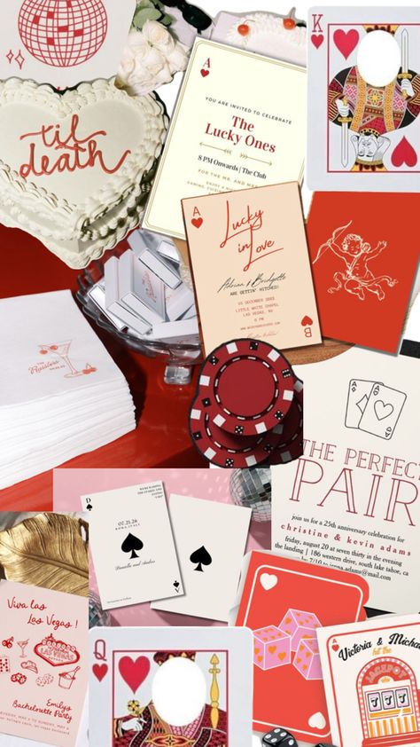 Personalised Playing Cards, Vegas Casino Party, Wedding Junk Journal, Theme Engagement Party, Vegas Wedding Favors, Engagement Vibes, Lucky In Love Wedding, Bach Themes, Vegas Themed Wedding