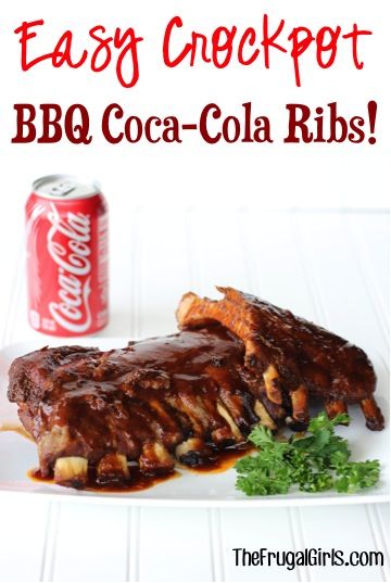 Cola Ribs, Slow Cooker Barbecue Ribs, Summer Crockpot Recipes, Crockpot Ribs, Rib Recipe, Pork Rib Recipes, Frugal Girls, Slow Cooker Bbq, Ribs Recipe