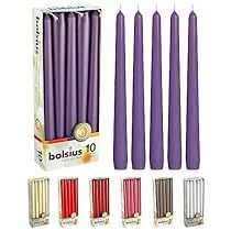 Purple Taper Candles, Dripless Taper Candles, Purple Candle, Unscented Candles, Tall Candles, Dripless Candles, Grey Candles, Table Candle, Paraffin Wax Candles