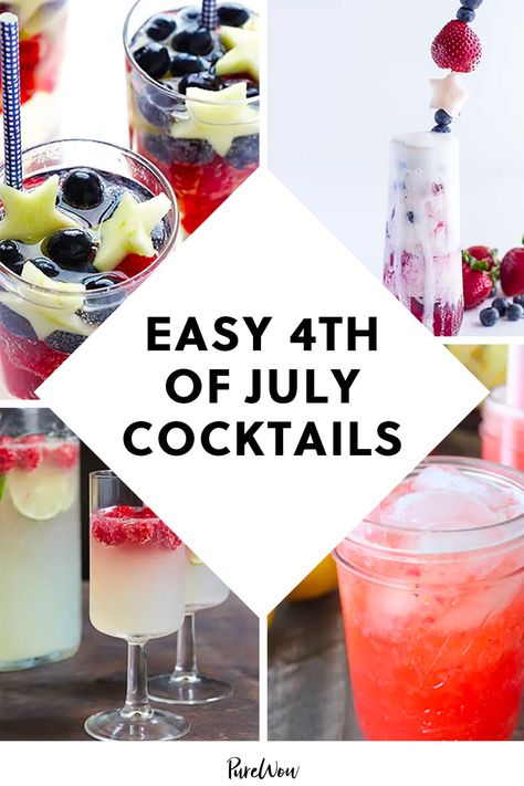 35 Easy 4th of July Cocktails That?ll Steal the (Fireworks) Show Red White And Blue Drinks, Fourth Of July Cocktails, July Cocktails, Fourth Of July Drinks, Patriotic Cocktails, 4th Of July Cocktails, Themed Cocktails, Blue Drink, Easy Summer Cocktails