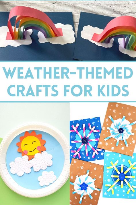 Engage your little ones with 20 delightful kids activities and weather-themed craft ideas, perfect for preschoolers! From sunny sun catchers to fluffy cloud mobiles, these activities will spark their creativity and teach them about the wonders of nature. Explore raindrop painting, windsock making, and so much more. Let's make learning fun with these hands-on projects! #KidsActivities #CraftsForKids #PreschoolCrafts #WeatherCrafts #OutdoorFun via @mymommystyle Weather Outdoor Activities Preschool, Preschool Weather Art, Preschool Weather Crafts, Weather Themed Crafts, Creative Art Activities For Preschoolers, Weather Crafts For Toddlers, Weather Theme Preschool, Weather Crafts For Kids, Raindrop Painting