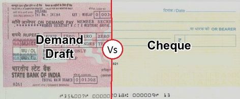 Difference Between Cheque and Demand Draft Check more at https://in4arts.com/difference-between-cheque-and-demand-draft.html Demand Draft, Bank Of India, Google Images