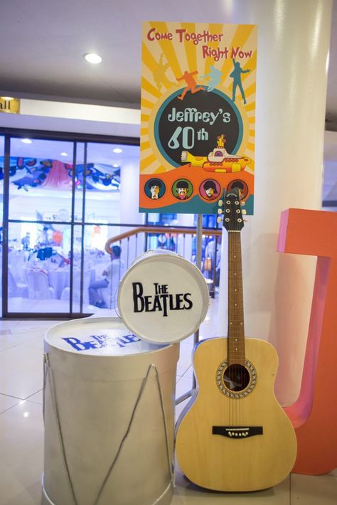 Jeffrey’s The Beatles Themed Party – 60th Birthday Beatles Themed Party Decorations, Beatles Birthday Party Decorations, The Beatles Birthday Party, Beatles Themed Birthday Party, Beatles Party Ideas, Beatles Party Decorations, Beatles Themed Party, Beatles Birthday Party, Beatles Theme