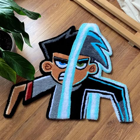 Tufting Image, Costume Rugs, Crazy Rugs, Rug Tufting Diy, Tufting Rugs Ideas, Rug Tufting Ideas, Rug Design Ideas, Cartoon Rugs, Tuft Rug