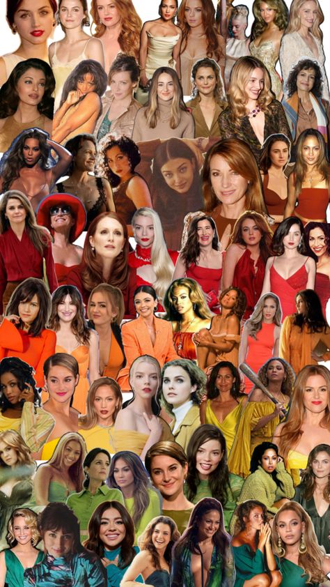 Autumn Celebrities, Lindsay Lohan Style, Deep Autumn Palette, Deep Autumn Color Palette, Autumn Skin, Stacey Dash, Minnie Driver, True Autumn, Carla Gugino