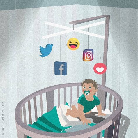 Social Networks Illustrations by Vito Ansaldi – Fubiz Media Famous Album Covers, Poster Rangoli, Digital Portrait Illustration, Social Media Art, Social Art, Meaningful Drawings, First Fathers Day Gifts, Giant Balloons, Campaign Posters