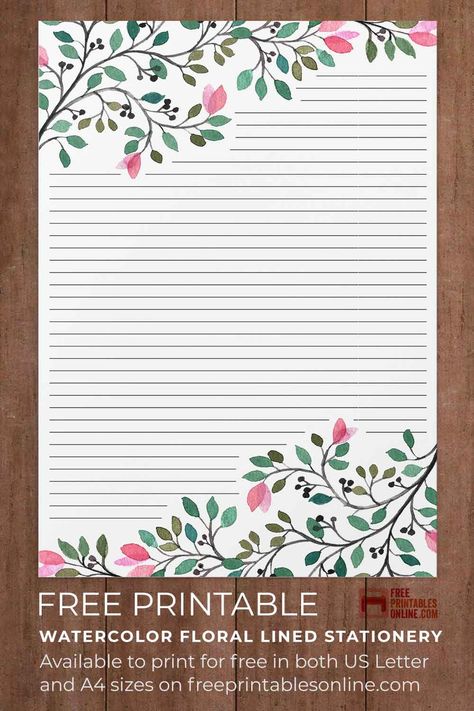 Notes Pages Printable Free, Free Writing Paper Printable Stationery, Free Printable Stationary With Lines, Free Printable Writing Paper, Free Printable Stationery Paper Design, Lined Paper Printable Free, Stationary Printable Free, Printable Letter Paper, Lined Stationary