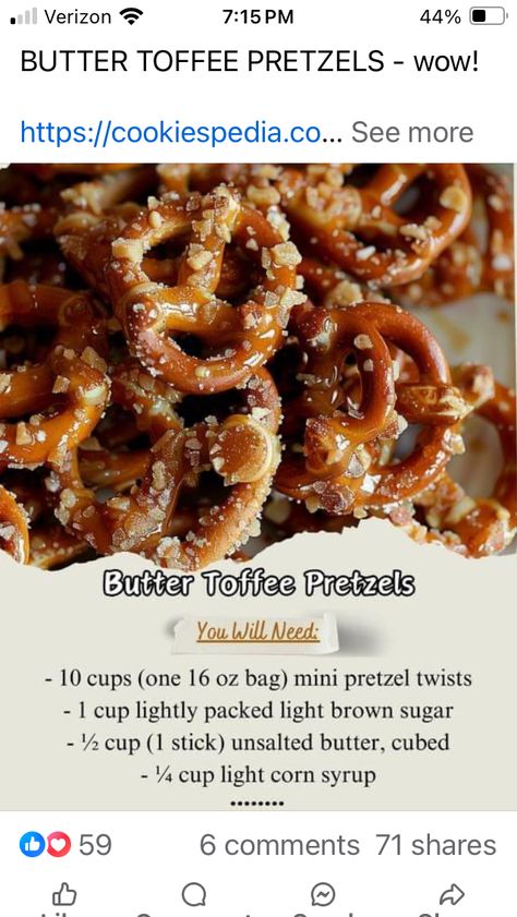 Butter Toffee Pretzels, Toffee Pretzels, Pretzel Toffee, Pretzel Twists, Chex Mix Recipes, Mini Pretzels, Butter Toffee, Candy Treats, Fundraiser Ideas