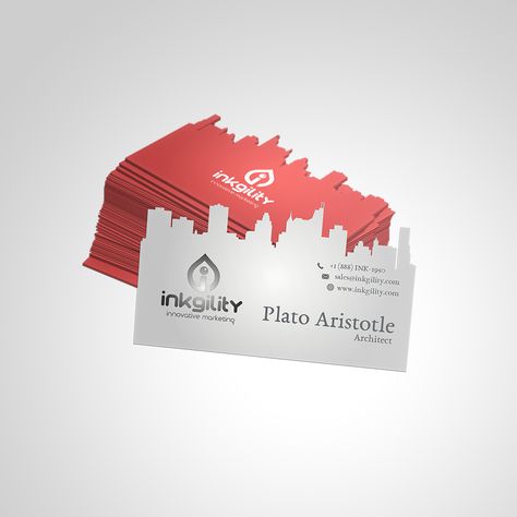 Design & Architecture (Special Shape Die Cut Business Cards) Unusual Business Card, Doctor Business Cards, Die Cut Business Cards, Small Diy Gifts, Transparent Business Cards, Business Card Design Black, Construction Business Cards, Buisness Cards, Graphic Design Business Card