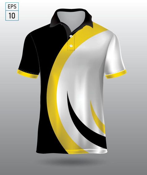 Sublimation Polo Shirt Templates Design Uniform Vector Polo Shirt Design Graphics, Polo Shirt Design Ideas, Polo Shirt Design Uniform, Uniform Template, Men's Sports Uniforms, Shirt Layout, Polo T Shirt Design, School Shirt Designs, Polo Shirt Outfits