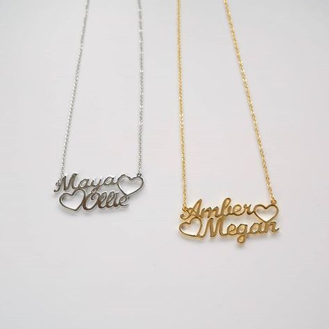 Couple Pendent Designs, Couple Name Locket Design Gold, Couple Name Chain Gold Design, Name Chain Gold Design, Name Locket Design Gold, Name Locket, Necklace Name Design, Snake Ring Gold, Double Name