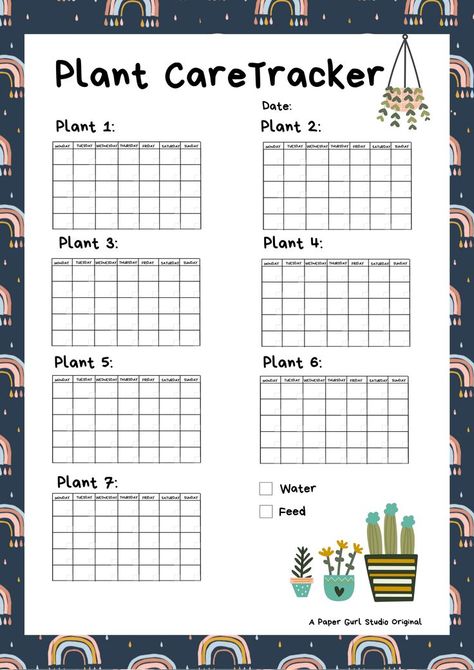 Plant Care Tracker, Monthly Routine, Printable House, Routine Printable, Easy Care Plants, House Plant Care, Plant Collection, Healthy Plants, Plant Lover