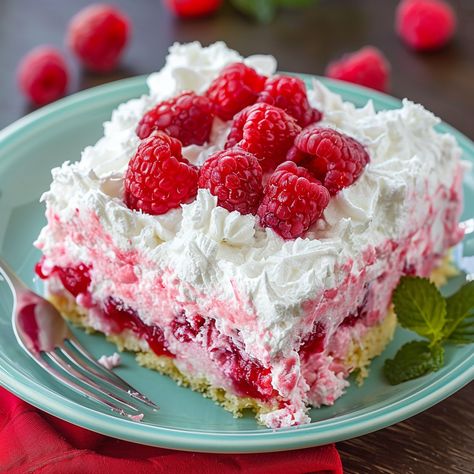 Raspberry Zinger Poke Cake Zinger Cake Recipe, Zinger Poke Cake, Raspberry Zinger Poke Cake, Zinger Cake, Raspberry Zinger Cake, Raspberry Zinger, Moist White Cake, Poke Cake Recipe, Vanilla Bean Cakes