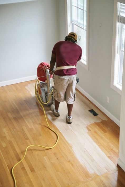 Insight and Tips for Refinishing Hardwood Floors - Sand and Sisal Hardwood Floors Diy, Diy Hardwood Floor Refinishing, Refinish Hardwood Floors, Diy Hardwood Floors, Refinish Wood Floors, Maple Hardwood Floors, Old Wood Floors, Hardwood Floor Colors, Maple Floors