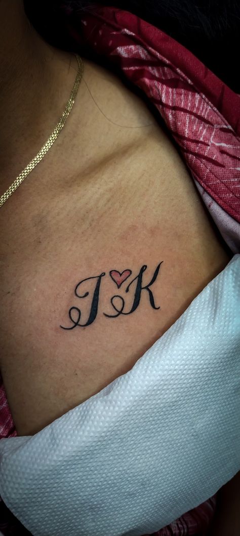 Custom Script design J K Tattoo, K And J Tattoo, J And K Tattoo, J Name Tattoo, K Name, K Names, J Tattoo, J Names, K Tattoo