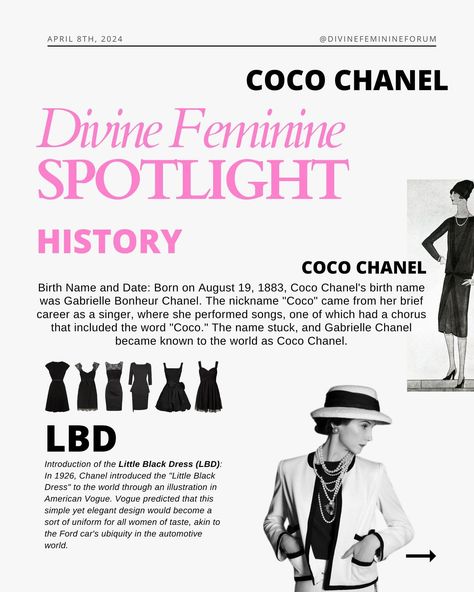 COCO CHANEL 🎀🤍✨💅🏻🩰 #cocochanel #chanel #chanelclassic #chanellover #fashion #fashionstyle #vintage #oldmoney #history #funfacts #luxurystyle #classic #oldmoney #chanelvintage Chanel Aesthetic, Chanel Lover, Vintage Chanel, Divine Feminine, Coco Chanel, Old Money, Chanel Classic, Fun Facts, Coco