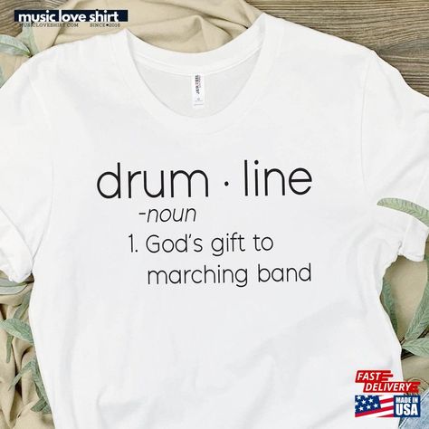 Drumline Shirts Drum Line Shirt Percussion Section Classic T-Shirt Check more at https://musicloveshirt.com/product/drumline-shirts-drum-line-shirt-percussion-section-classic-t-shirt/ Drum Line Shirts, Marching Band Cupcakes, Drumline Mom Shirts, Marching Band Shirts Ideas, Drum Major Shirts, Band Shirt Ideas, Drumline Shirts, Drums Wallpaper, Band Mom Shirts