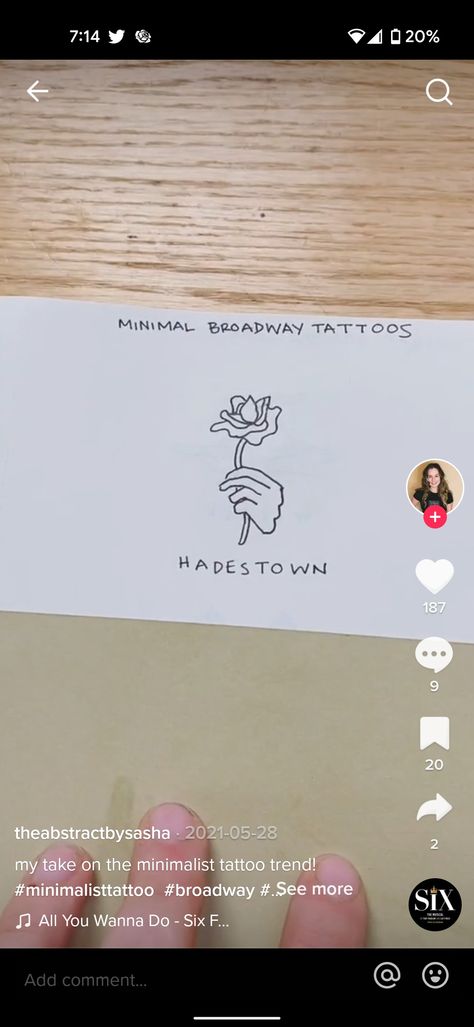 Broadway Tattoos Musicals, Broadway Tattoos, Tattoo Trends, Minimalist Tattoo, Tattoo Ideas, Broadway, Tattoos