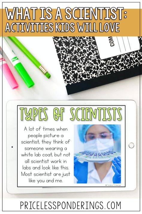 Write Like A Scientist Anchor Chart, What Do Scientists Do Anchor Chart, Famous Scientists For Kids, What Is A Scientist Activity, What Do Scientists Do, What Is A Scientist Second Grade, Science Safety Rules, Types Of Scientists, What Is A Scientist