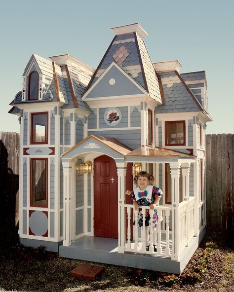 Ultimate Playhouses for KIDS Extreme Playhouses, Playhouse Inspiration, Big Playhouses, Victorian Playhouse, Luxury Playhouses, Custom Playhouse, Playhouse Ideas, Childrens Playhouse, Playhouse Plans