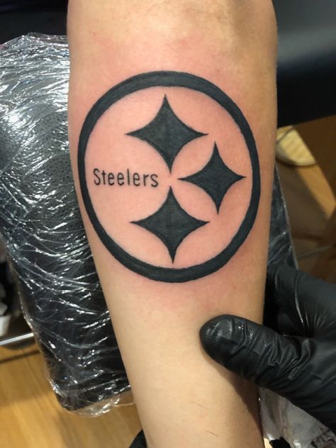 Pittsburgh Steelers Tattoo Ideas, Steelers Tattoo For Men, Steelers Tattoos For Women, Steelers Tattoos, Tattoos Butterfly, Football Tattoo, Steelers Logo, Tattoo Forearm, Pittsburgh Steelers Football