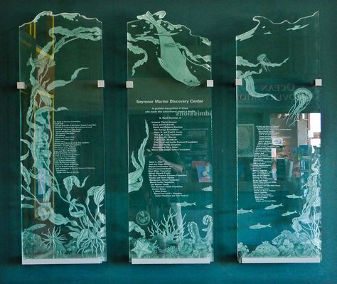 Donor Recognition Wall, Etched Acrylic, Donor Wall, Donor Recognition, Museum Design, Museum Exhibition Design, Environmental Graphic Design, Aquarium Design, Exhibition Display