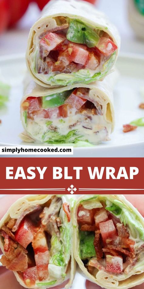 Blt Wraps, Wraps Recipes Easy, Low Carb Sandwiches, Blt Sandwich, Healthy Wraps, Sandwich Wraps, Quick Snack, Grilled Sandwich, Tortilla Wraps