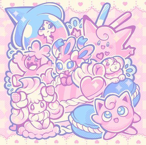 Fairy Type Pokemon, Pokemon Fusion Art, Types Of Fairies, Pokemon Eeveelutions, Fusion Art, Cute Pokemon Pictures, Type Pokemon, Cute Pokemon Wallpaper, Pokemon Fusion