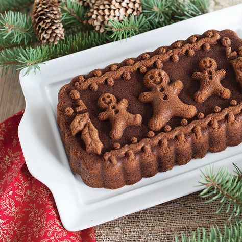 Gingerbread Cake with Butter Sauce from www.nordicware.com Gingerbread Cake Recipe, Bundt Recipes, Gingerbread Family, Holiday Bread, Gingerbread Cake, Nordic Ware, Loaf Cake, Butter Sauce, Holiday Cooking