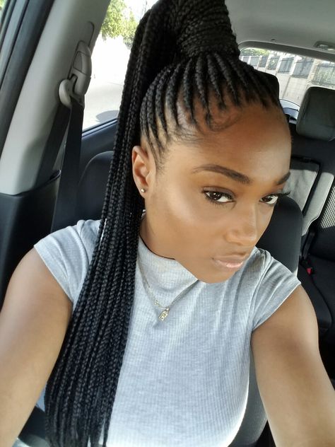 This Tan Skin Blonde Hair, Black Ponytail Hairstyles, Natural Braids, Braided Styles, African Hair Braiding Styles, Cute Braided Hairstyles, Braided Ponytail Hairstyles, Girls Hairstyles Braids, Cornrow