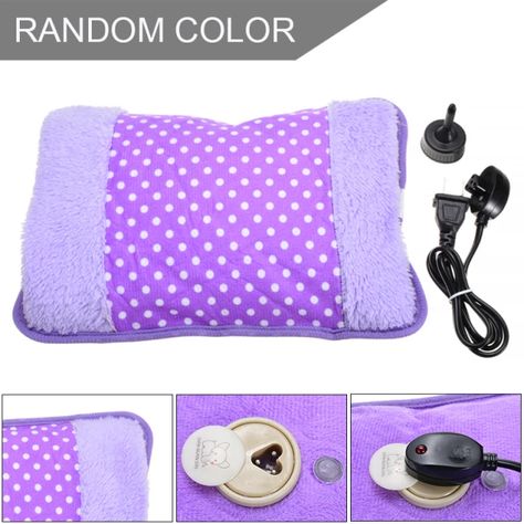 Winter Hand Warmer Electric Heat Water Bottle Hot-water Heater Bag Rechargeable Cute Dot Pattern Explosion-proof Random Colors _ - AliExpress Mobile Blankets For Winter, Hot Water Bag, Wedding Card Frames, Eye Skin Care, Wooden Bag, Water Bottle Bag, Hot Bags, Warm Throw Blanket, Gold Powder