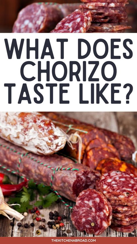 Discover the rich and bold flavors of chorizo. I'll guide you through the unique taste sensations of this popular sausage. Find out what chorizo tastes like! What To Make With Chorizo, Chorizo Argentino, Spanish Sausage, Homemade Chorizo, Chorizo Recipe, Bratwurst Recipes, Sausage Ingredients, Sausage Meat, Chorizo Recipes