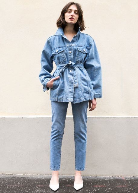 Denim Jacket And Jeans, Jean Jacket Outfits, The Frankie Shop, All Jeans, Frankie Shop, Denim Day, Outfit Inspiration Fall, Modest Fashion Outfits, Autumn Outfit