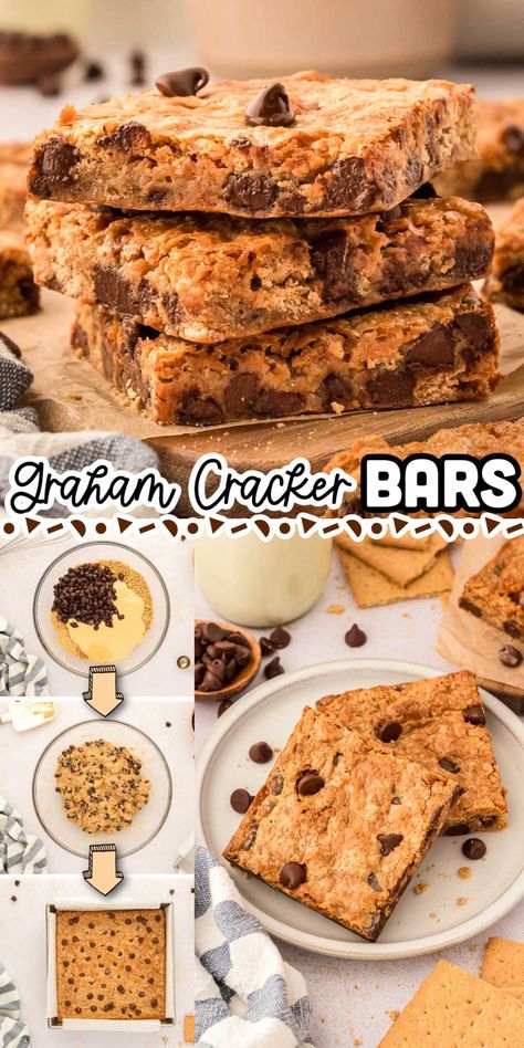 Old Fashioned Graham Cracker Bars are a simple yet mouthwatering treat that's made with just six ingredients and ready in only 30 minutes! Things To Make With Graham Crackers, Gramcracker Recipes, Peanut Butter Graham Cracker Dessert, Graham Cracker Cookies Recipe, Desserts With Graham Crackers, Cookies With Graham Crackers, Graham Cracker Bars, Graham Cracker Snacks, Graham Cracker Dessert