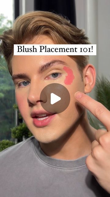 Types Of Blush Placement, Blusher For Medium Skin Tone, Blush On Temples, Blush On Eyes And Cheeks, Blusher For Round Face, Using Blush As Eyeshadow, Youthful Blush Placement, Blush Placement Heart Shaped Face, Blush Bronzer Placement