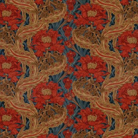 Brantwood Velvet - Red/Blue | Kravet #LeeJofa #LeeJofaLuxury #GPJBaker #traditionalhomeinteriors #traditionalhome #floralpatterns. #fabricdesign #vintagetextilepatterns #decorinspiration #printinspiration #vintagedecor #williammorrisonpatterns Outdoor Drapery, Gp&j Baker, Bath Pillows, Fabric Houses, Blog Branding, Fabric Width, Blue Fabric, Velvet Fabric, Color Show