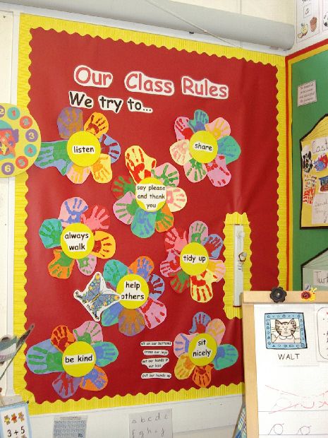 Class rules classroom display photo - Photo gallery - SparkleBox Class Rules Display, Nursery Class Decoration, Ks1 Classroom, Classroom Display Boards, Year 1 Classroom, Teaching Displays, Reception Classroom, Eyfs Classroom, Early Years Classroom