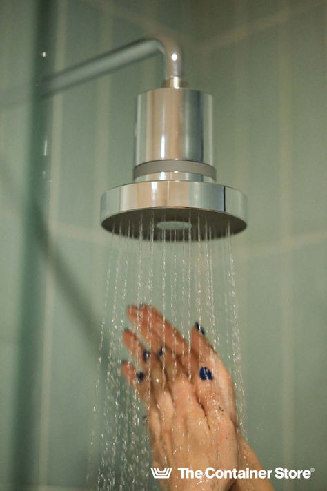 The Jolie Filtered Showerhead removes chlorine, heavy metals and other harsh elements from your water so you can discover a whole new sense of clean. From the very first shower, you'll notice a difference that can enhance both skin and hair. The magic lies in a premium filtering system. Made just for steamy conditions, Jolie's filter produces a spa-like shower pressure without the contaminants that rob skin of its natural oils and vitality. It's even easy to install! Jolie Showerhead, Shower Caddies, Kitchen Gear, Shower Filter, The Container Store, Shower Caddy, Bathtub Shower, Container Store, Luxury Bath