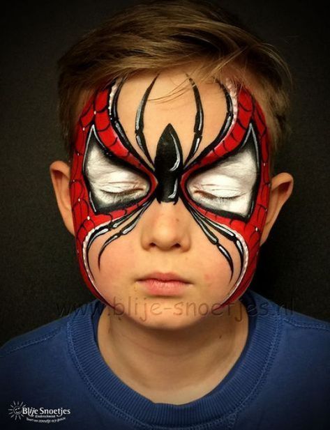 Spiderman Zombie, Spider Man Face Paint, Spiderman Makeup, Spider Face Painting, Spider Makeup, Spider Face, Spiderman Face, Face Painting Easy, Kids Face Paint