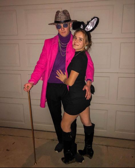 Pimp Couple Costume, Boxer Couple Costume, Hooker Costume, Couple Costume, Couple Costumes, Couples Costume, Matching Costumes, Easy Halloween Costumes, Playboy Bunny